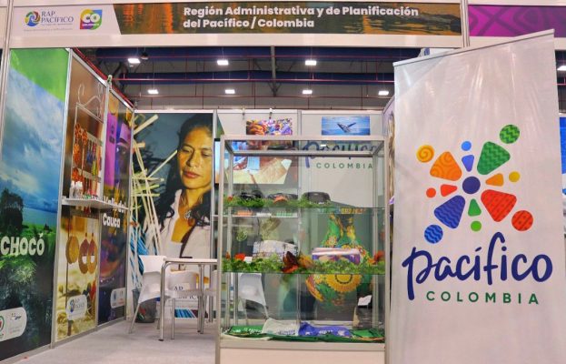 Visualización de nuestro stand Pacífico Colombia en la Feria Internacional Expocomer 2022 - Panamá
