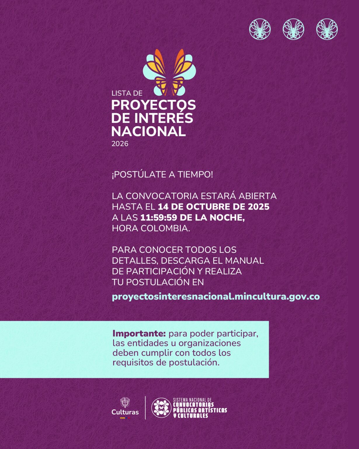 Minculturas invita a participar en la convocatoria para la Lista de ...