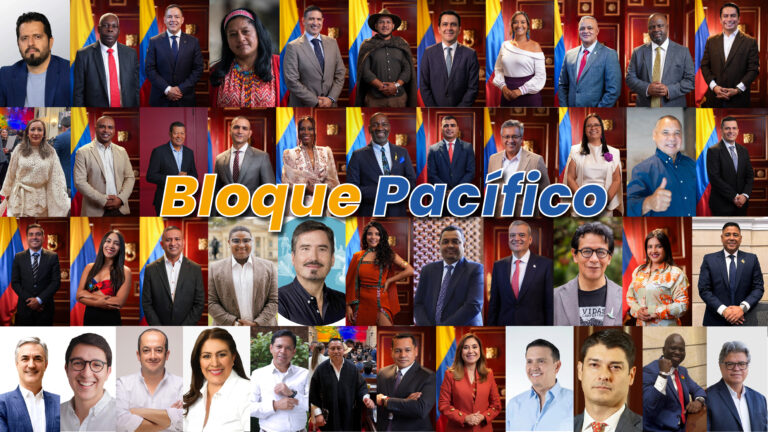 Fotos de los congresistas que conforman el Bloque Parlamentario del Pacífico.